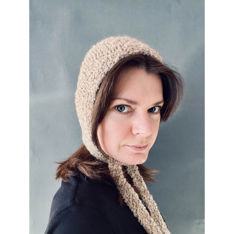 wool knitted bonnet hat with stripes.jpg