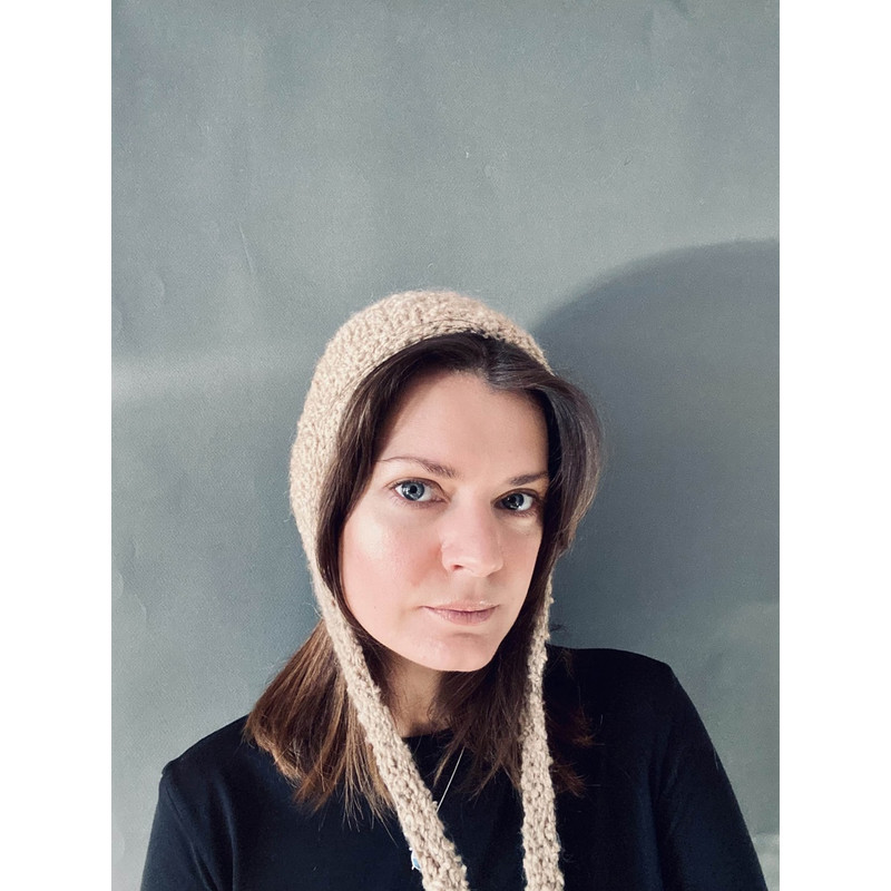 wool knitted bonnet hat with stripes3.jpg