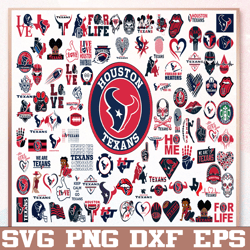 Bundle 105 Files Houston Texans Football Team Svg, Houston Texans Svg, NFL Teams svg, NFL Svg, Png, Dxf, Eps