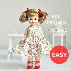 Madame Alexander, doll clothes pattern, doll dress pattern
