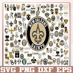 Bundle 111 New Orleans Saints Football Team Svg Svg, New Orleans Svg, NFL Teams svg, NFL Svg, Png, Dxf, Eps
