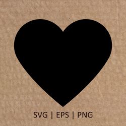 Large Black Heart SVG | Large Heart PNG | Valentines Day SVG | Love Heart Svg | Digital Download Cricut Svg File | 001