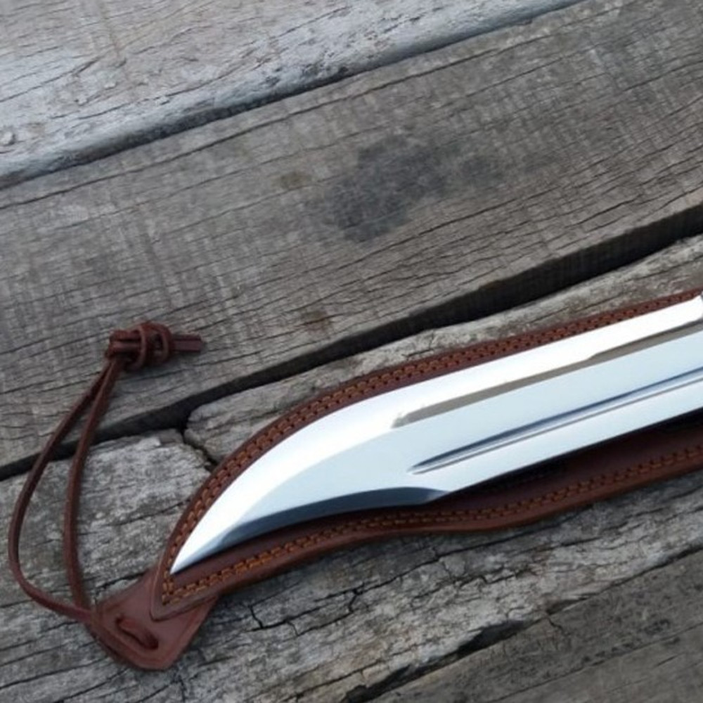 17 custom handmade D2 steel mirror polish crocodile Dundee hunter salejpg