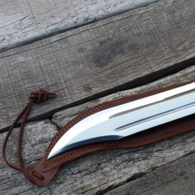 17 custom handmade D2 steel mirror polish crocodile Dundee hunter salejpg