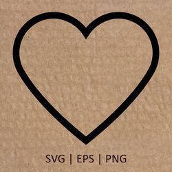 Large Heart SVG | Large Black Heart PNG | Valentines Day SVG | Love Heart Cricut Svg File Digital Download | 006