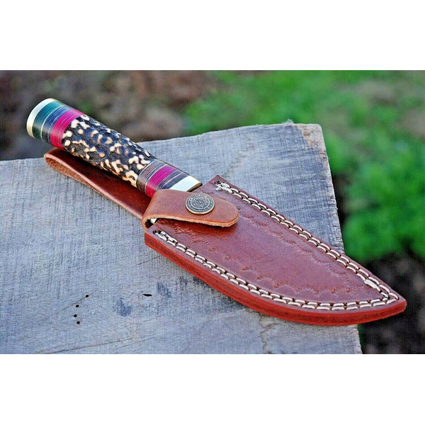 Custom Handmade Damascus Steel Hunting Knife Fix Blade Full tang Gift For Him 2.jpg