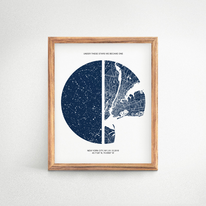 Custom Star Map Map Art prev1jpg