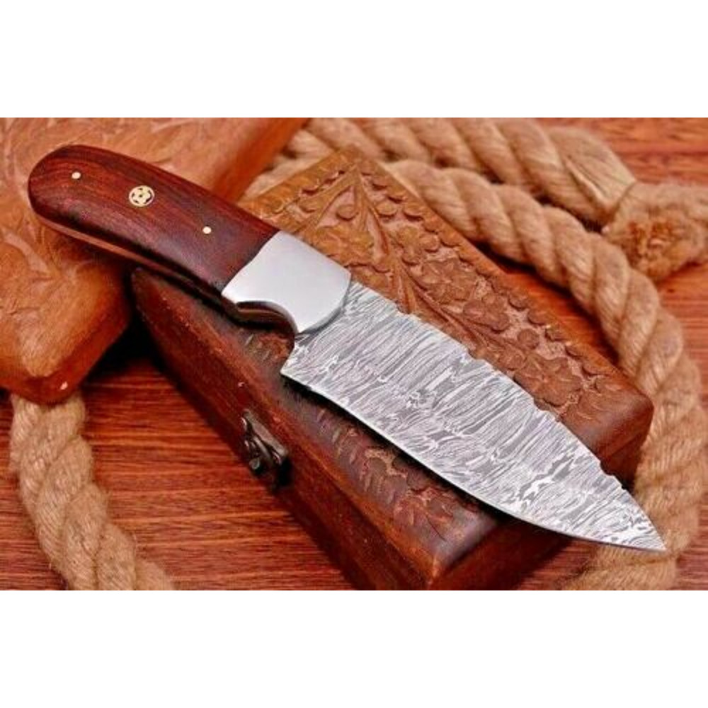 Custom Handmade Damascus Steel Hunting Knife Fix Blade Full tang Gift For Him.jpg