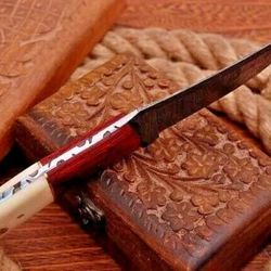 Custom Handmade Damascus Steel Hunting Knife Fix Blade Full tang Gift For Him Custom Knife Handmade Knife