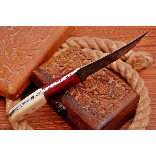 Custom Handmade Damascus Steel Hunting Knife Fix Blade Full tang Gift For Him Custom Knife Handmade Knife 1.jpg