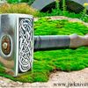 Custom HANDMADE Thor runic Nordic Carbon steel hammer Viking fathers boys gift 6.jpg