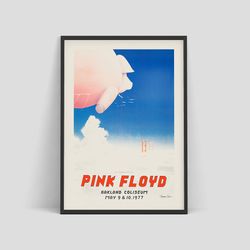 Pink Floyd - Original concert poster in Oakland Coliseum, 1977