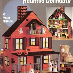 Digital Vintage Pattern of a House for Barbie made of Plastic Canvas
