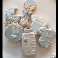 Baby shower cookie cutters Custom stamp cookie cutters for cake topper decor sugar cookies polimer clay silicone mold