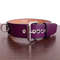 Purple womens bdsm collar with buckle.jpg