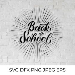 back to school hand lettered svg