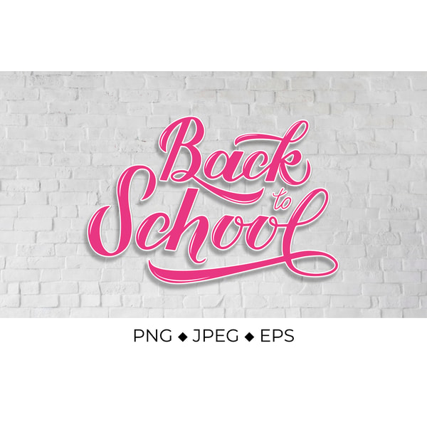 Back to school calligraphy hand lettering sticker | Inspire Uplift
