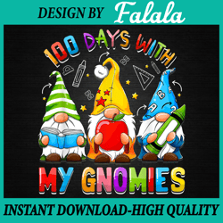 happy 100th day of school png, three gnomes virtual teachers kids png100th day of school png, digital download