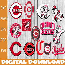 Bundle 14 Files Cincinnati Reds Baseball Team Svg, Cincinnati Reds Svg,MLB Team  svg, MLB Svg, Png, Dxf, Eps, Jpg