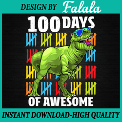 100 days of awesome png, 100 days of school png, dinosaur t-rex dino png, 100th day of school