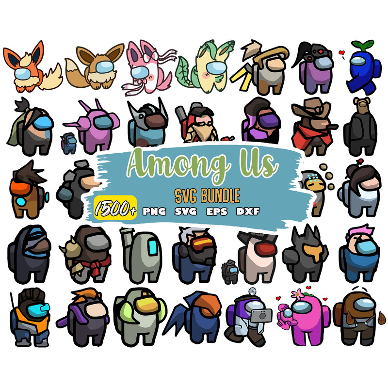 Among Us Svg Bundle, Among Us Character Svg, Among Us Shirt Svg, Among Us Pets Hats, Impostor Svg.jpg