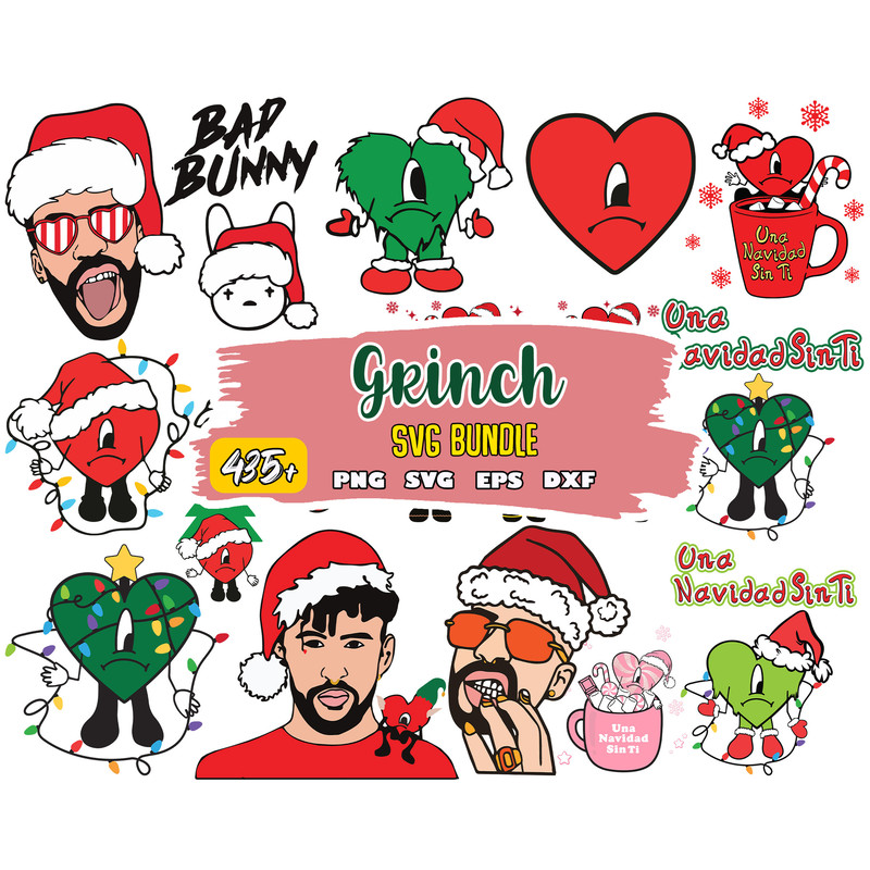 Baby benito Christmas svg, sin ti svg, Bad Bunny heart svg,Layered SVG, cricut , cut files.jpg