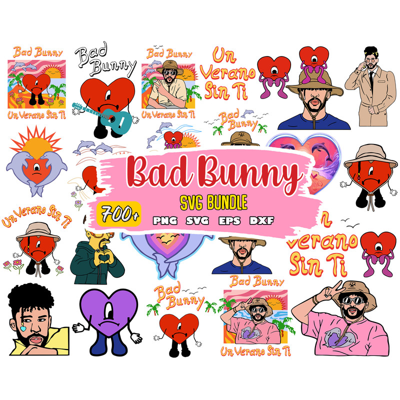 Bundle Layered SVG, Bad Bunny svg, El Conejo Malo svg, Instant Download.jpg