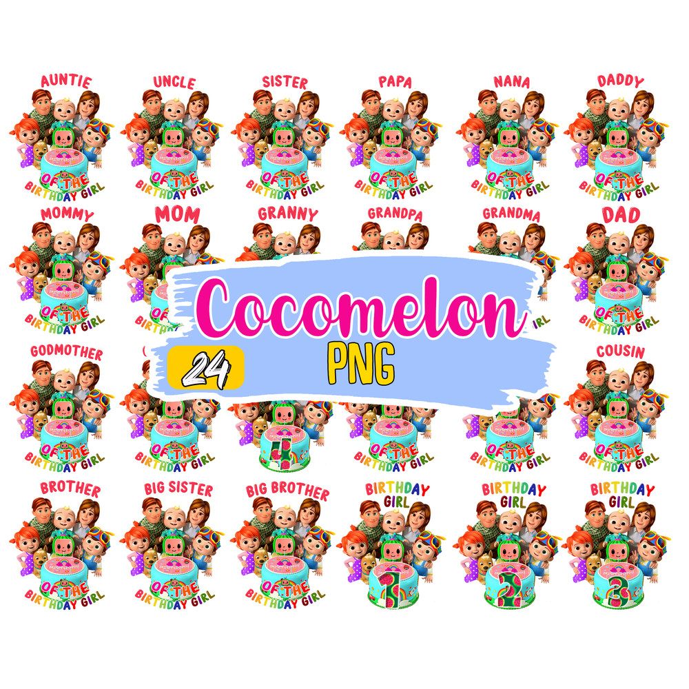 Cocomelon Birthday Family Bundle Png, Birthday Png, Cocomelon Png, Instant Download.jpg