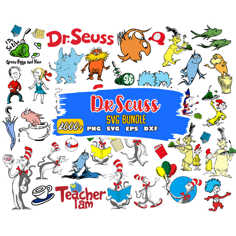 Dr Seuss Svg Bundle, Funny Dr Seuss Quote Svg, Dr Seuss Svg, Thing Svg, Teacher Svg, Svg File For Cricut.jpg