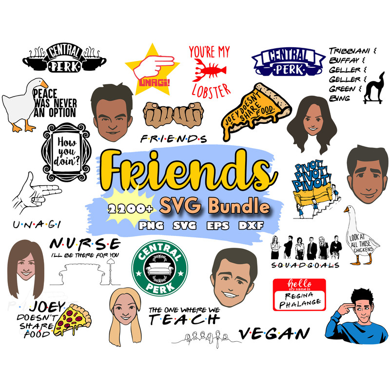 Friends Svg Bundle, Friends Svg, Friends Movie Svg, Friends SVG,layered files.jpg