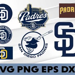 san diego padres logo, bundle logo, svg, png, eps, dxf