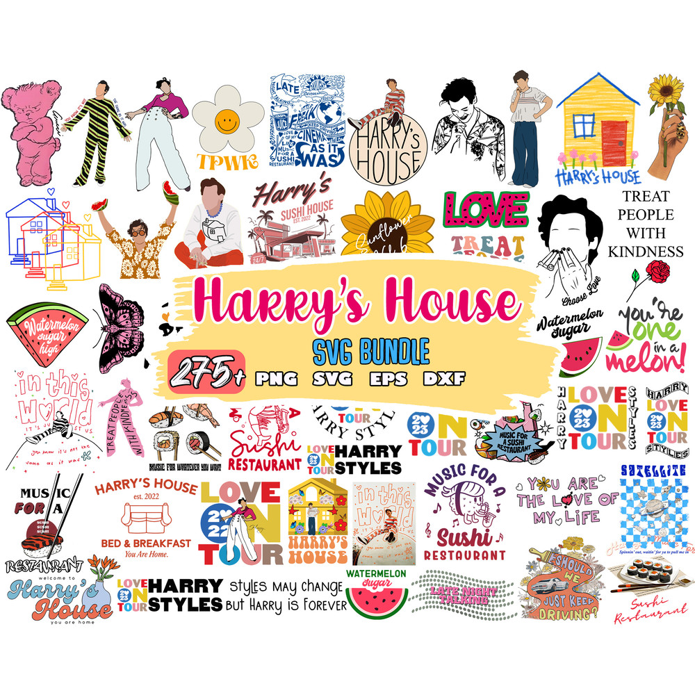 Harry's House Bundle svg, Harry's House Png Designs, Harry Style Merch, Digital Download, Love On Tour 2022.jpg