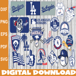 bundle 22 files la dodgers baseball team svg, la dodgers svg, mlb team  svg, mlb svg, png, dxf, eps, jpg
