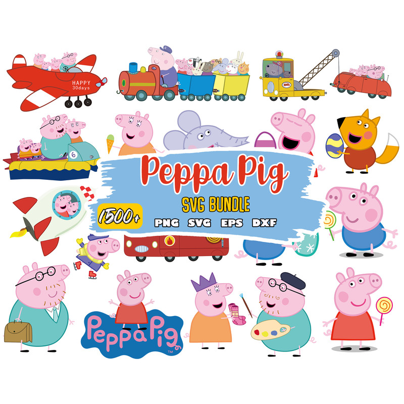 Peppa Pig Svg, Peppa Pig Png, Peppa pig Alphabet, Family Peppa Pig Svg, Peppa Pig layered.jpg