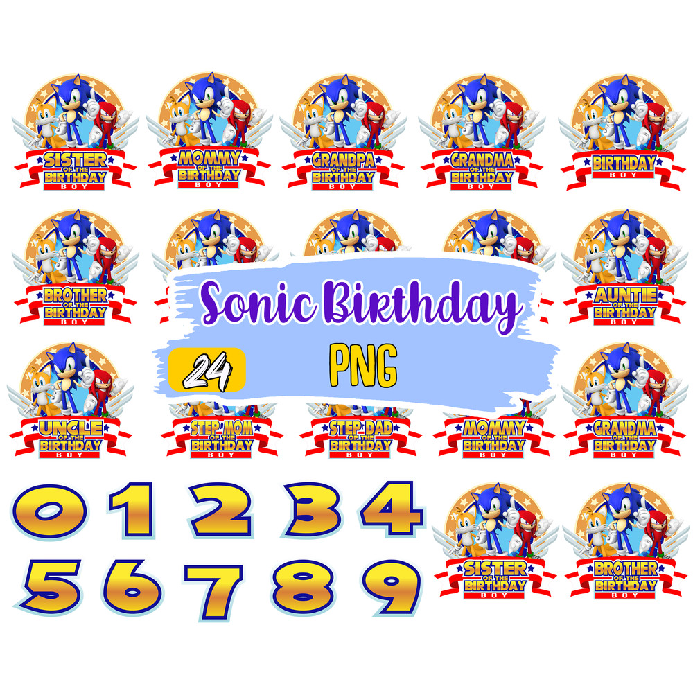 Sonic The Hedgehog Digital File PNG Transparent Background Party Birthday, sonic png.png
