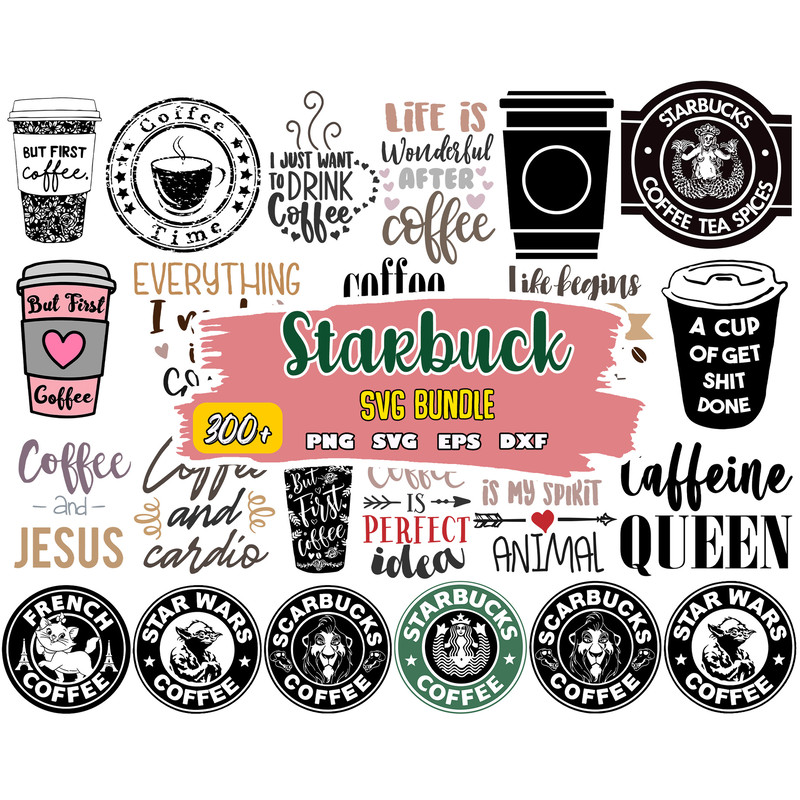 Starbucks Wrap Luxury SVG, Starbucks cup wrap bunlde svg, Instant Download.jpg