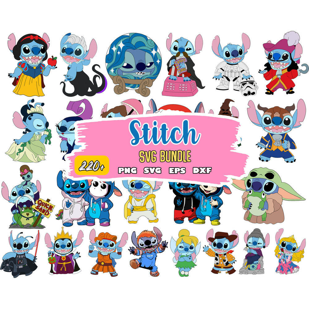Stitch Crashes Disney SVG, PNG, DXF, Stitch Clip Art, Stitch T Shirt, Stitch Cut Files, Cricut.jpg