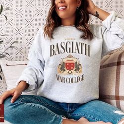 basgiath war college sweatshirt, fourth wing sweatshirt, dragon rider, rebecca yoros, violet sorrengail,bookish shirt