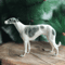 Figurine white and grey Greyhound