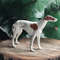figurine white and red Greyhound