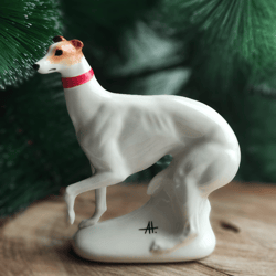 statuette greyhound figurine ceramics, porcelain
