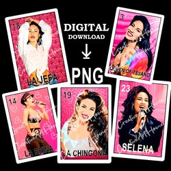 Selena Quintanilla Loteria Card PNG
