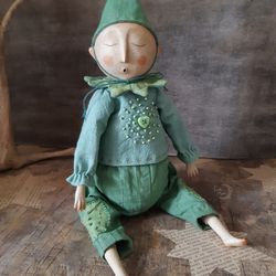 Ooak art doll. Fantasy gnome. Handmade doll.