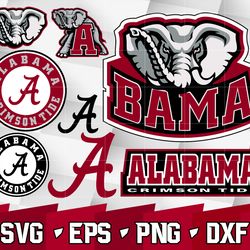 alabama crimson tide svg bundle , ncaa svg, ncaa bundle svg eps dxf png,digital download ,instant download