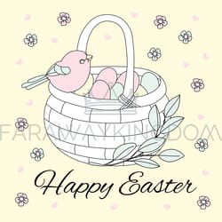 easter bird great religious holiday vector illustration set