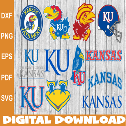 bundle 12 files kansas jayhawks football team svg, kansas jayhawks svg, n c a a teams svg, n c a a svg, png, dxf, eps,