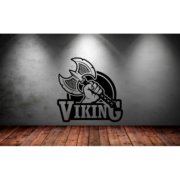 Viking Logo Sticker Viking Weapon Axe The Ancient Symbol Of The Scandinavian Vikings