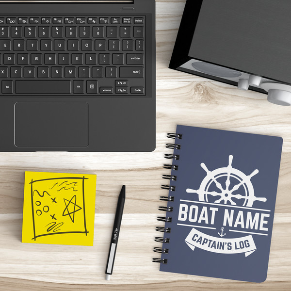 Captain's log Personalized spiral notebook Boat gifts.png