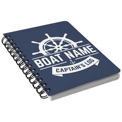 Personalized Captain's Log journal with a Boat Name