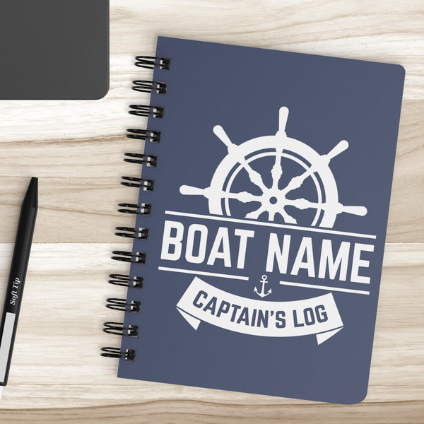 Captain's log Personalized spiral notebook.png